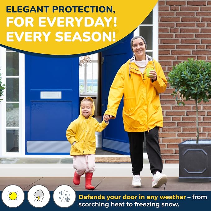 PROTECTO 2-Pack Door Protector from Dog Scratching, 34x8" - Door Guard | Clear Self-Adhesive Kick Plate, Cat & Dog Scratch Shield - Bottom of Door, Interior & Exterior, Window & Sliding Doors - Image 7