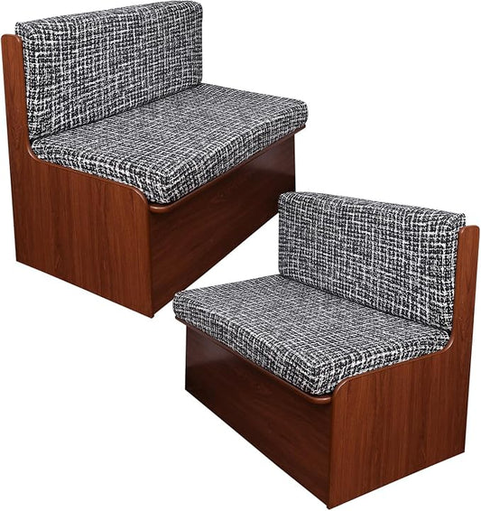 NILUOH RV Dinette Cushion Covers,Stretch Camper Cushion Slipcovers Replacement Sofa Cushions Washable Loveseat Slipcovers for Travel Trailer Couch (2 Bench Cover & 2 Backrest Cover, Color27) by NILUOH