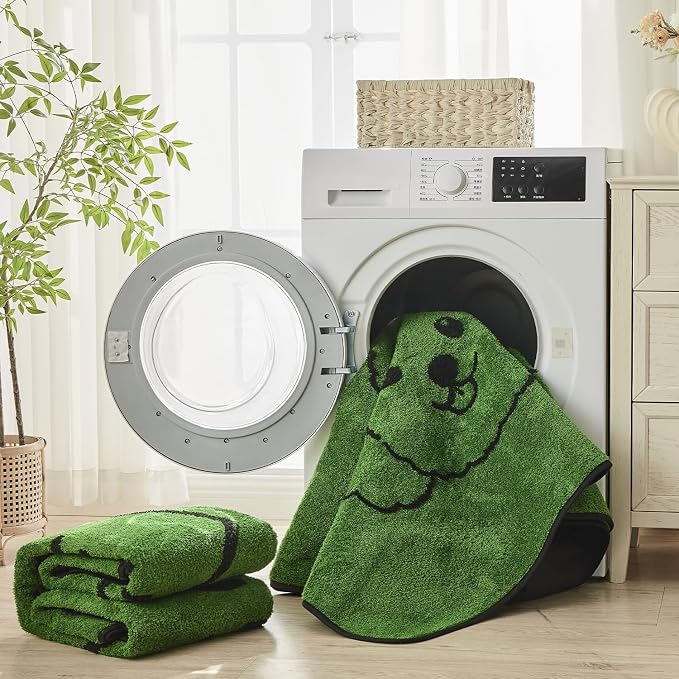 Qeils Reusable Puppy Pads , Washable Pee Pads for Dogs 36" x 24" 2 Pack | Super Absorbent & Leakproof Potty Training Pads, Plush Grass-Look With Non-Slip Backing For Crates, Playpens & Small Pets - Image 4