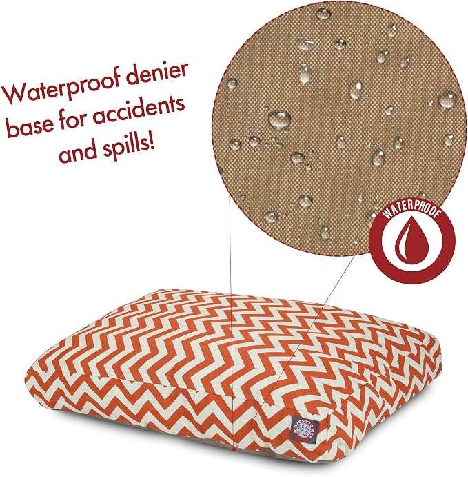 Majestic Pet Chevron Rectangle Dog Bed Washable – Non Slip Comfy Pet Bed – Crate Bed with Removable Washable Cover – Kennel Bed for Sleeping, Polyester Fiber, Small, Burnt Orange - Image 5
