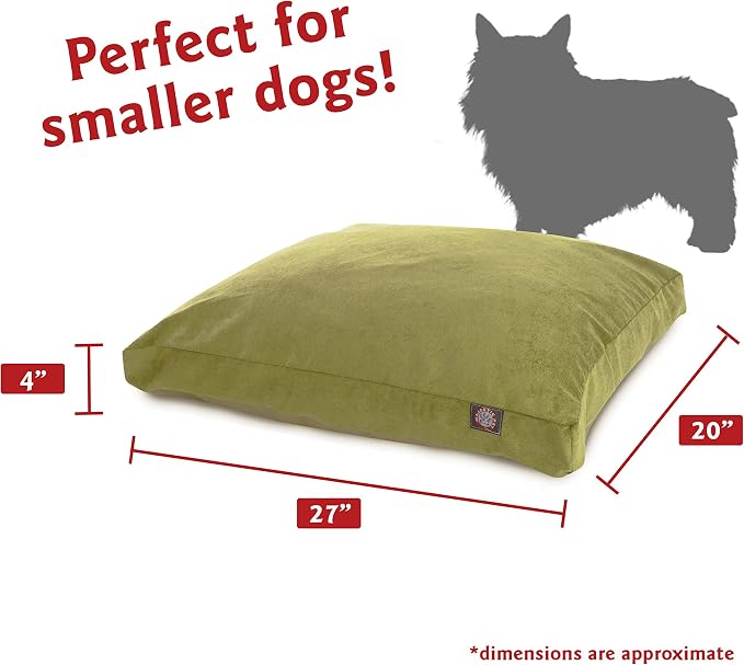 Majestic Pet Villa Rectangle Dog Bed Washable – Non Slip Comfy Pet Bed – Crate Bed with Removable Washable Cover – Kennel Bed for Sleeping, Polyester Fiber, Small, Apple - Image 3
