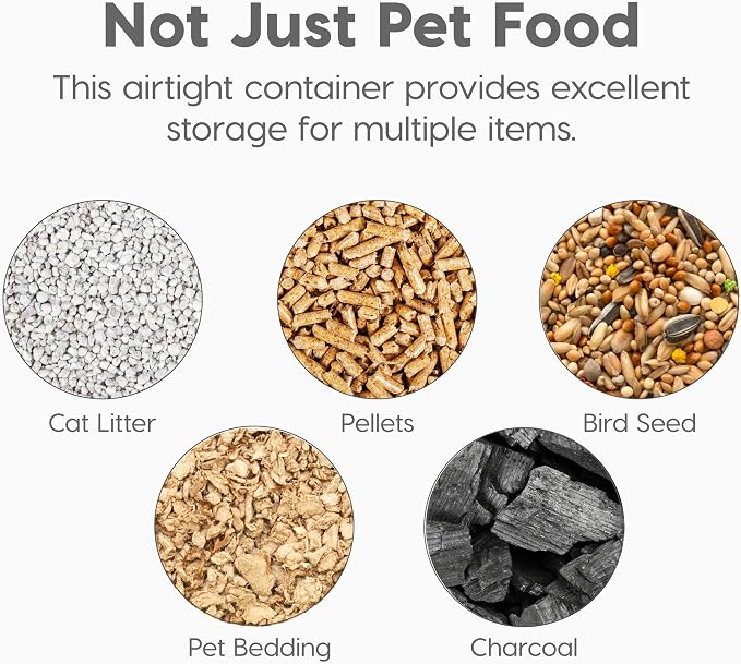 IRIS USA Dog Food Storage Container 50 lbs, with Removable Rolling Wheels, for Dog Cat Bird and Other Pets, Food Storage Bin, Keep Fresh, Made in USA, Pearl/Black - Image 10
