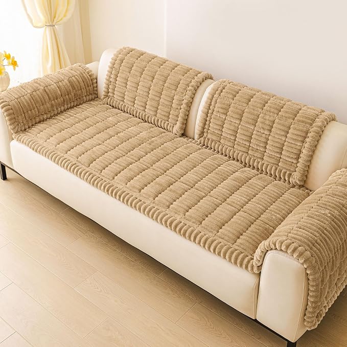 hyha Couch Cover for Dogs, Washable Non Slip Plush Flannel Sofa Protector | Thick Flannel, Silicone Anti-Slip Backing, Pet Hair & Scratch Protection, Fits Sofa & Loveseat (35.4" x 63") - Image 9