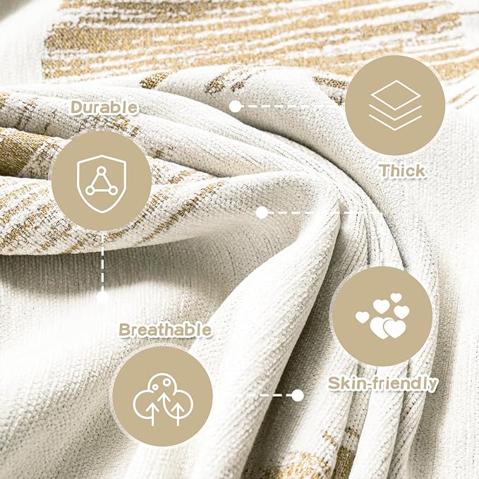 MEETSKY Sofa Covers for Dogs Sofa Covers for 2 Cushion Couch Sofa Chenille Sofa Slipcover Couch Covers for Sectional L Shaped Couch Pets Protector Furniture Covers, 71" x 118", Khaki - Image 3
