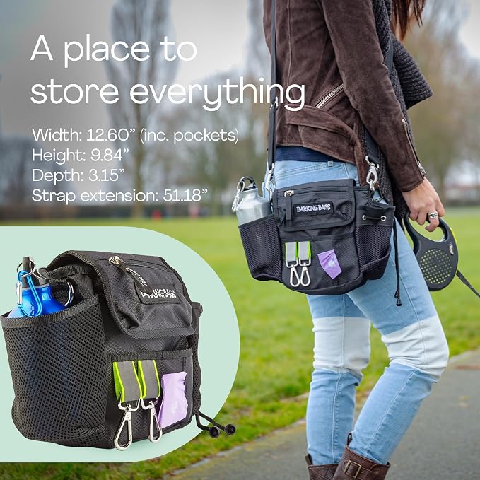 | The Original Dog Walking Bag | As Seen On Dragons’ Den | Lightweight & Practical Design | Carry Dog Toys, Dog Treats, Poop Bags & More With Ease | Extendable Shoulder Strap & Waistband - Image 5