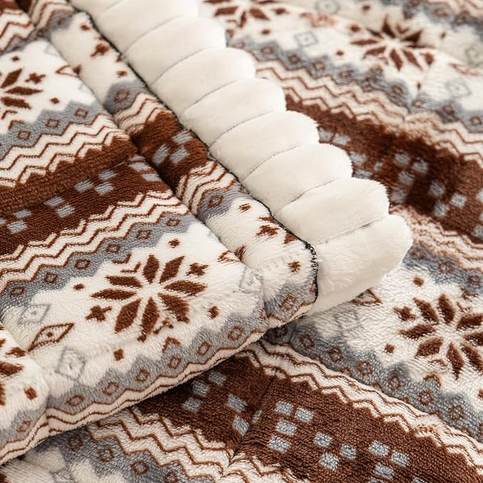 Plush Sofa Cover, Pet Couch Covers for Recliner&Chair, Sofa Covers for Pets Washable, Non-Slip Christmas Couch Cover for Dogs, Dog Couch Protecto for Christams(1PC, Dark Brown, 27.6"×27.6") - Image 2