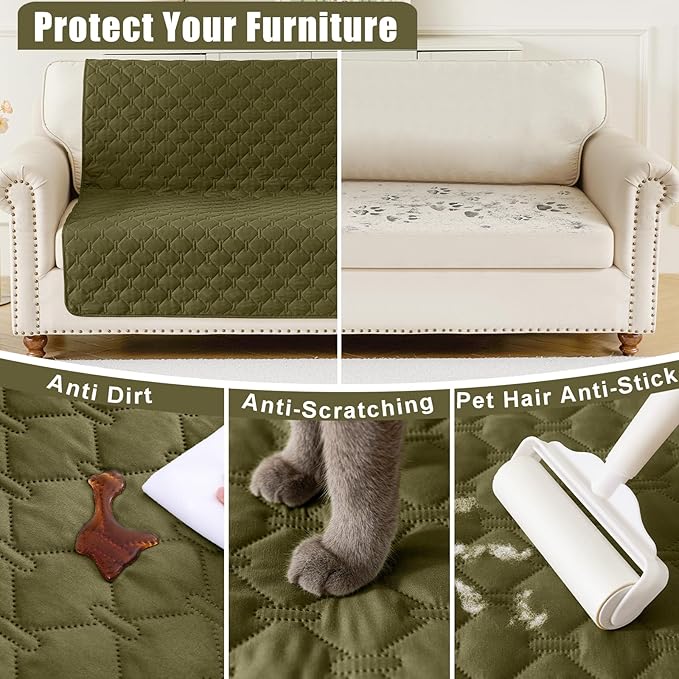Smiry Waterproof Dog Bed Cover Blanket, Reversible Pet Blanket | Soft Reversible, Washable Leakproof Cats Dogs Couch Cover for Sofa, Couch, Furniture (30x70 Inch) - Image 4