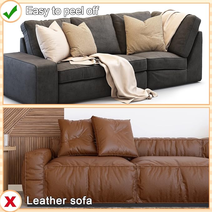 Newwiee 2 Pcs Cat Scratch Furniture Protector Mat Sofa Couch Protector for Cats Pet Scratching Pads for Couch, Sofa, Chair, Easy Installation(15.7 x 23.6 inch) - Image 4