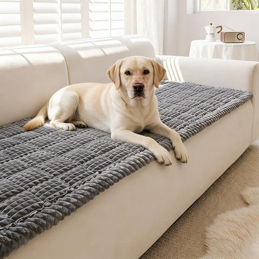 Couch Cover for Dogs Washable, Non-Slip Pet Couch Covers for Sofa, Fuzzy Dog Couch Cover Blanket Thick Soft Plush for Furniture Protector (Dark Gray, 27.6" x 47.2"/70 x 120cm) by Disayu