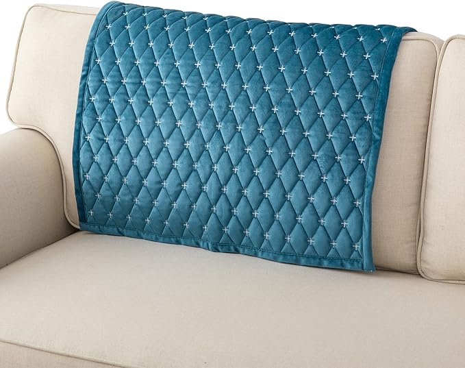 Eismodra Couch Cover,Sectional Couch Covers,Sofa Covers for 3 Cushion Couch,Anti-Slip Sofa Slipcovers for Dogs Cats Kids Loveseat Recliner L Shaped Armrest Backrest,Blue 36''x36''(Only 1 Piece) by Eismodra