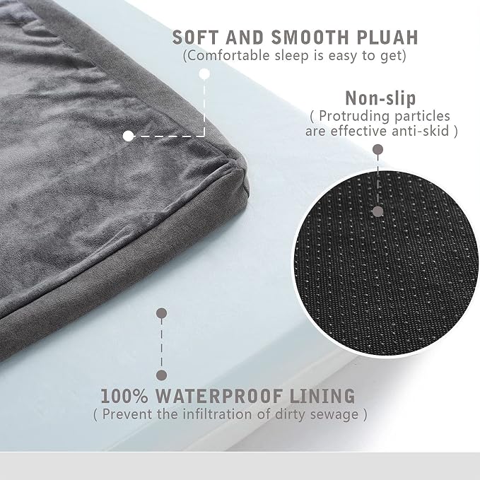 Orthopedic Memory Foam Dog Bed, Cooling Dog Beds for Medium Dogs -Waterproof Pet Bed for Crate with Removable Washable Cover, M(29inch,45Lbs) - Image 4