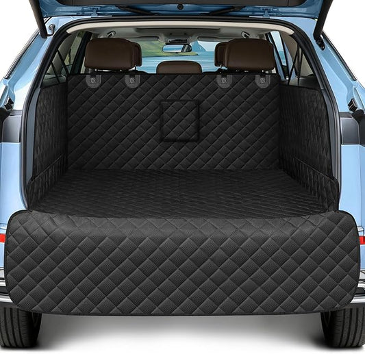 SUV Cargo Liner for Dogs, Waterproof Pet Trunk Cover for SUVs | with Bumper Flap Protector, Scratchproof Non-Slip 600D Oxford Fabric, Machine Washable by SMATTO
