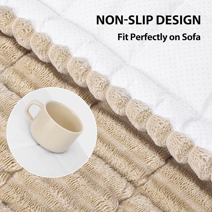 Fixwal Waterproof Flannel Dog Couch Cover, 27.6" x 70.9", Coffee | Integrated TPU Barrier, Non-Slip Backing, Machine Washable, Pet Friendly, Easy Clean Pet Hair, Soft Sofa Cushion Protector - Image 5