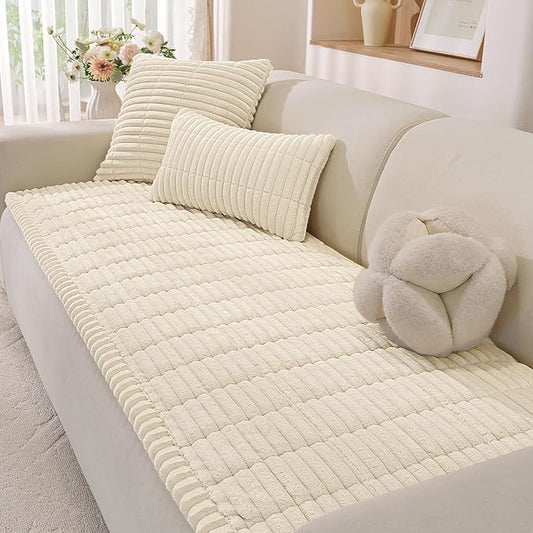 Couch Cover for Dogs,Washable Non-Slip Pet Friendly Sofa Protector | Thick Flannel Sofa Cover,Nonslip, Washable,Anti-Pilling,Pet Friendly,for Dogs & Cats,Cozy Protect Against Fur,27.6" x 82.7" by YSTELLAA