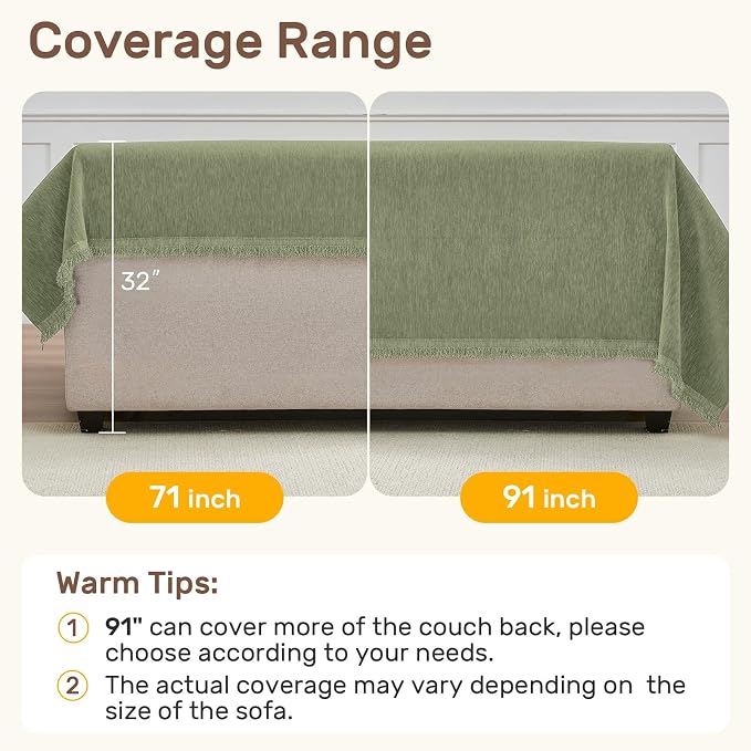 2 Pieces Sectional Couch Covers L Shaped Cover XXXL Light Sage | Thick Washable Fabric for L Shaped Sectional Sofa, Anti-Pet Hair, Stain & Wear Resistant, Easy Care & Installation - Image 5