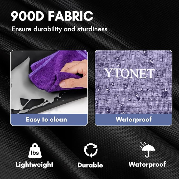 Ytonet Cleaning Caddy, Wearable Cleaning Supplies Organizer with 4 Foldable Dividers, Large Cleaning Caddy for Cleaning Supplies with Handle and Shoulder Straps, Cleaning Bags for Housekeepers, Purple - Image 4