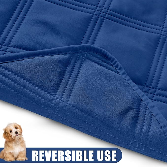 Smiry Waterproof Dog Bed Cover, Reversible Pet Blanket for Sofa Couch | Soft Washable Dog Blanket, Leakproof Couch Cover for Dogs Cats & Furniture Protection, 30x70, Navy/Navy - Image 3