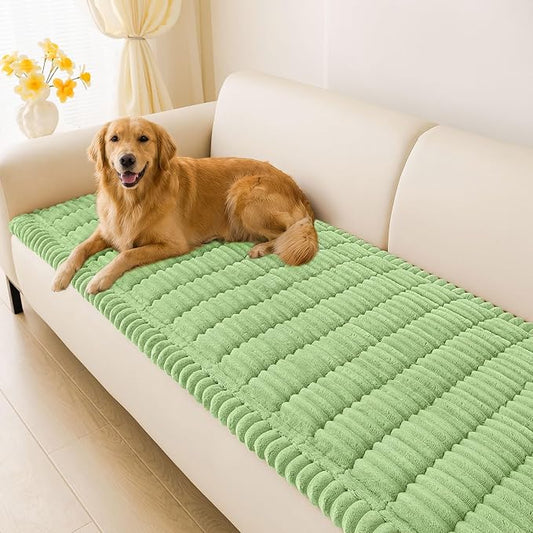 hyha Couch Cover for Dogs, Washable Non Slip Plush Flannel Sofa Protector | Thick Flannel, Silicone Anti-Slip Backing, Pet Hair & Scratch Protection, Fits Sofa & Loveseat (27.6" x 59") by hyha