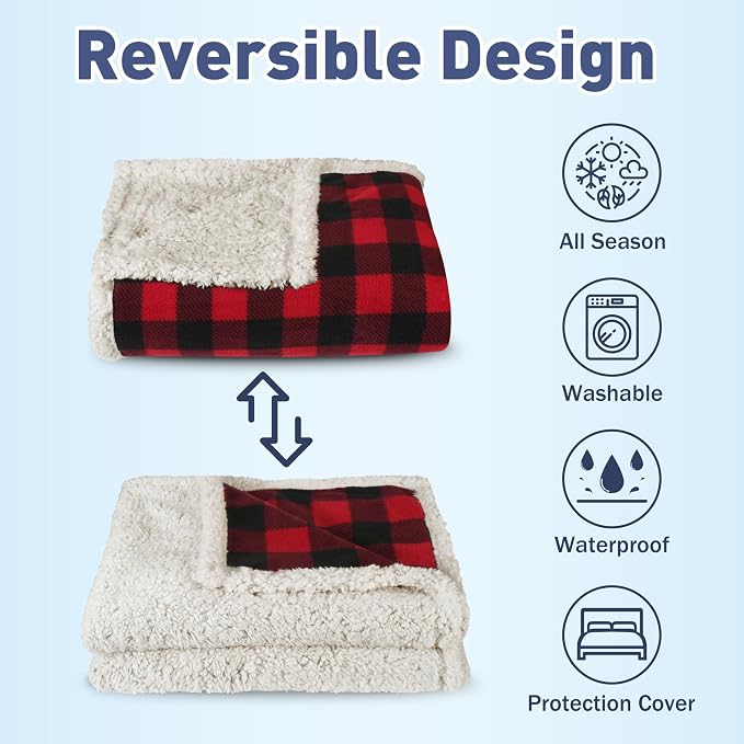 Kritter Planet Waterproof Reversible Pet Blanket for Small Dogs | 30 x 50 Inch, Washable Pet Protector for Sofa, Couch, Crates and Car Seats, Guards Against Fur, Dirt and Everyday Spills - Image 2