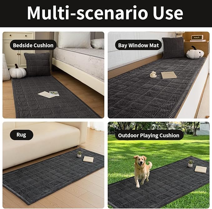 Dog Couch Cover for Sofas, Pet Couch Cover Washable, Funny Fuzzy Plush Sofa Covers for Dogs, Non Slip Sofa Covers, Sofa Pad Furniture Protector for L Shaped(1PC, Dark Grey, 27.5"x 70.9") - Image 4