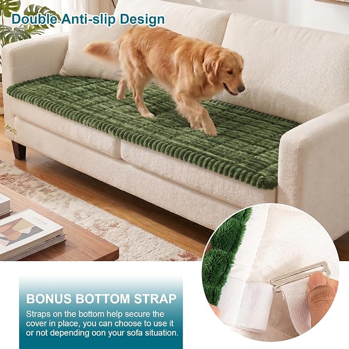 NILUOH Couch Cover for Dogs Washable, Non Slip Furniture Protector for Pet | Suitable for Leather & Fabric Loveseat/Small Couch, Prevents Pet Hair, Scratches & Stains, Pet Friendly, 27.6"x59" - Image 3