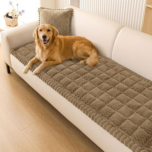 Smiry Couch Cover for Dogs, Non Slip Fuzzy Pet Sofa Covers Washable | Sofa Slipcovers for 2-3 Cushion Couch, Soft Thick Furniture Protector for Cats Dogs, Against Fur, Dirt, Scratch (35.4"x63") by Smiry