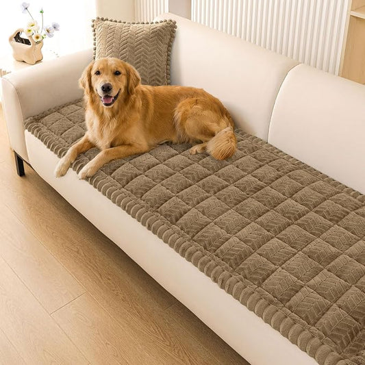 Smiry Couch Cover for Dogs, Non Slip Fuzzy Pet Sofa Covers Washable | Sofa Slipcovers for 3 Cushion Couch, Soft Thick Furniture Protector for Cats Dogs, Against Fur, Dirt, Scratch (35.4"x70.9") by Smiry