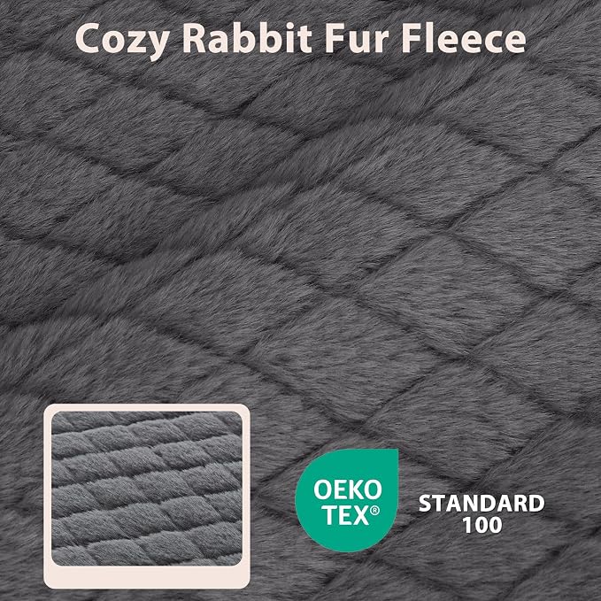 JOEJOY Orthopedic Dog Bed for Large Dogs, Washable Dog Crate Bed Large Sized with Removable Cover, Egg Memory Foam Big Pet Beds, Grey, 35"x22" - Image 3