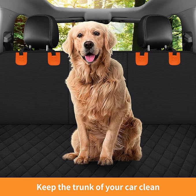 GXT Dog Back Seat Cover Protector for Cars SUV and Trucks with Mesh Window, Scratchproof Nonslip and Waterproof Material - Image 3