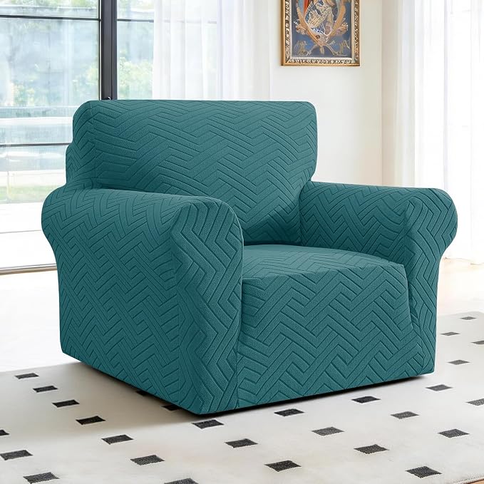 Stretch Sofa Cover Non-Slip Washable Furniture Protector | Stretch, 31"-46".Soft, Non Skid Foam, Elastic Bottom, Machine Washable, for Kids & Pets, Couch & Sofa, Dark Green - Image 2
