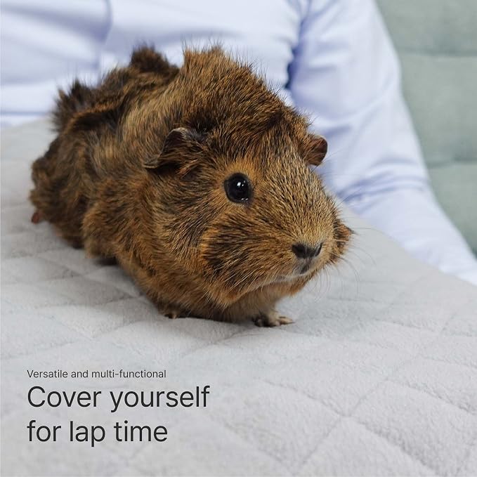 GuineaDad Original Reusable Cage Liner – Gray Fleece Bedding with Burrowing Pocket – Extra Absorbent Core & Waterproof Bottom – Fits C&C 2x3 Guinea Pig Cages – Small Animal Supplies - Image 9