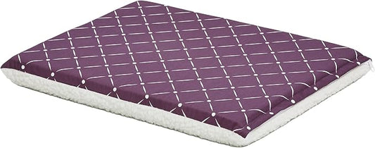 MidWest Homes for Pets Quiet Time Couture Paxton Dog Pad/Pet Bed in Plum Fleece with Pillow Cover, Plum, 24" by MidWestHomesForPets