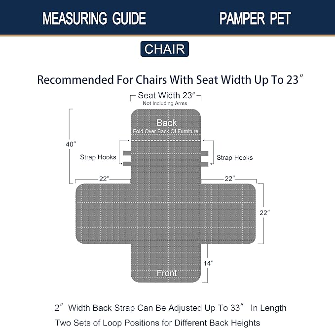 Brilliant Sunshine Blue Plaids & Stripes Couch Armchair Cover, 23" seat | Patchwork Design, Non Slip Sofa Cover, Quilted Furniture Protector, Washable Chair Slipcover for Pets, Dogs & Cats - Image 7