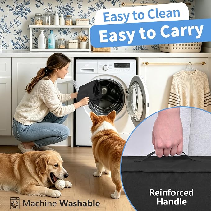 Backseat Dog Bed, Dog Bed for Car Back Seat, Fits Back Seat Extenders | 4" Orthopedic Egg Crate Foam, 600D Waterproof Oxford Fabric, Fits Cars, SUVs & Small Trucks, Washable Cover - Image 7