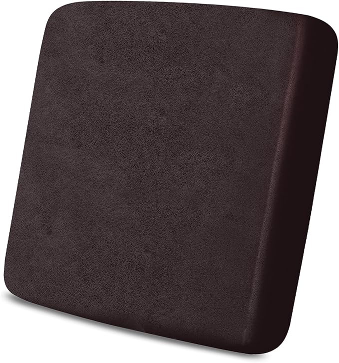 molasofa Leather Look Couch Cushion Covers, Stretch Sofa Cushion Covers for Sectional Armchair Protector,Replacement Seat Cushion Slipcovers, Machine Washable(1 Cushion Armchair, Chocolate) by Molasofa