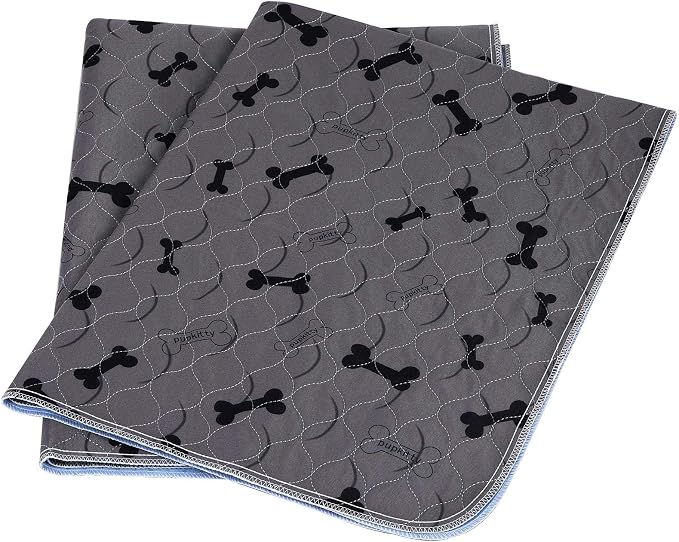 Washable Dog Pee Pads with Free Grooming Gloves,Non Slip Dog Mats with Great Urine Absorption,Reusable Puppy Pee Pads for Whelping,Potty,Training,Playpen by JdPet