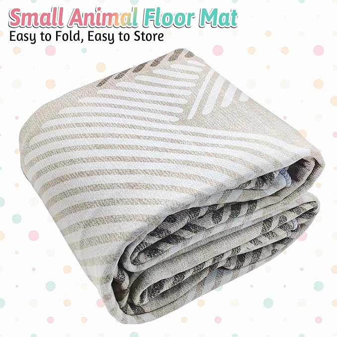 VCEPJH Bunny Floor Mat 55 x 78.7in Rabbit Cage Liner Washable Large Reusable Guinea Pigs Rug Anti-Slip Whelping Pads for Small Pet Dogs Puppy Chinchillas Cats Ferrets - Image 7