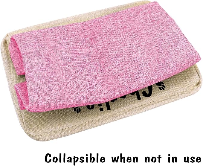 PET ARTIST Collapsible Pet Toy Storage Basket Bin - Personalized with Pet's Name, Rectangular Storage Box Chest Organizer for Toys, Coats, Clothing & Accessories, Pink - Image 5