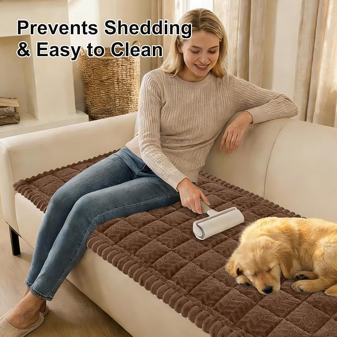 Smiry Couch Cover for Dogs, Non Slip Fuzzy Pet Sofa Covers Washable | Sofa Slipcovers for Sectional Couch, Soft Thick Furniture Protector for Cats Dogs, Against Fur, Dirt, Scratch (43"x63") - Image 3
