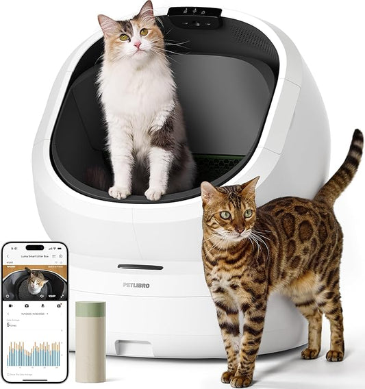 PETLIBRO Automatic Litter Box with AI-Camera Waste Analysis, Auto Odor-Control Self Cleaning Litter Box, Large Open-Top Luma Smart Litterbox with Multi-Cats Recognition, Usage Tracking, Safety Sensors by Unknown