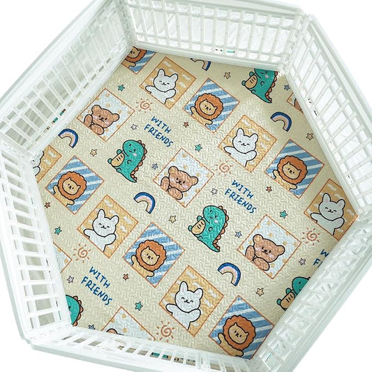 Hexagon 36'' Wide Dog Pen Urine Pad Dog Urine Pad Puppy Mat, [PLAYPEN Not Included!] Reusable Whelping Playpen Crate Reusable Washable Pet Mattress Pads Pet Training Pads, by JWXQS