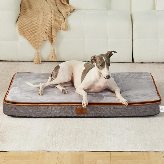 LIORCE Memory Foam Large Dog Bed - 4” Thick Orthopedic Beds for Large Dogs - Waterproof Dog Bed with Removable Washable Cover & Wrap-Around Zipper - Ultimate Comfort and Easy Maintenance by LIORCE