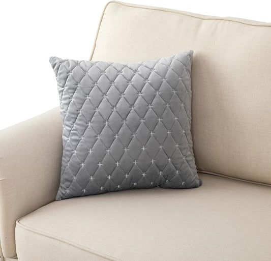 Eismodra Throw Pillows,Couch Cover,Sofa Cover,Sectional Couch Covers for 3 Cushion Couch,Sofa Slipcovers for Dogs Cats Pet Loveseat Recliner Leather L Shaped,Light Gray 18 x 18 Inches (Only 1 Piece) by Eismodra