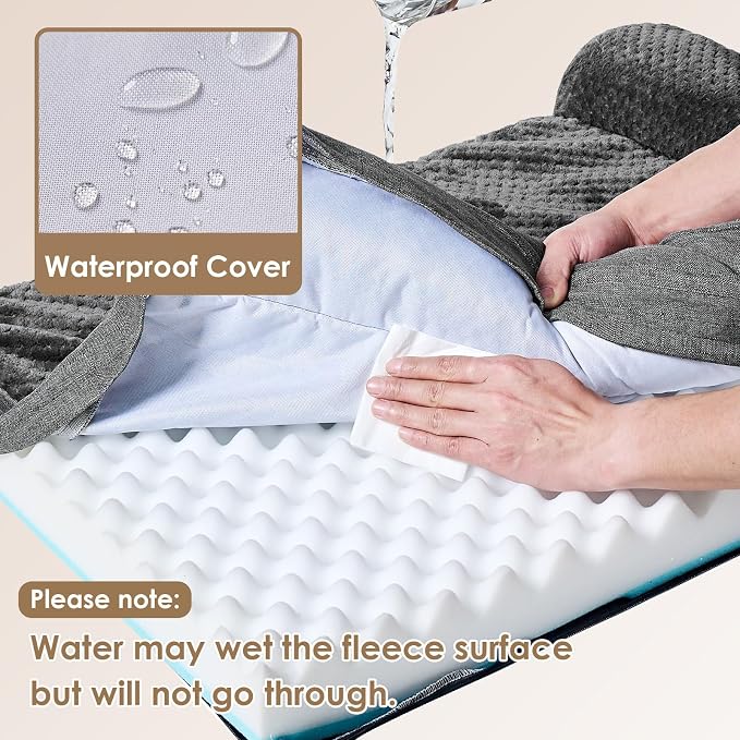 EHEYCIGA Orthopedic Dog Bed Medium Size Dogs, Memory Foam Dog Bed with Washable Removable Cover, Waterproof Pet Sofa Couch for Crate with Nonskid Bottom, 30x20x6, Dark Grey - Image 3