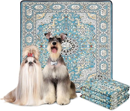 Qeils Washable Pee Pads for Dogs, Reusable Puppy Pads 36"x 36" 2 Pack | Leak-Proof, Super Absorbent Potty Training Pads With Non-Slip Backing For Crates, Floor, Playpen, Whelping & Furniture by Qeils