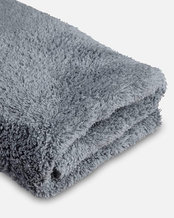 Adam's Borderless Grey Microfiber Towel (12pk) - Premium Ultra Soft Car Detailng Towel Cloths, 480gsm - Safe for Car Wash, Home Cleaning & Pet Drying Cloths (16 Inch x 16 Inch) - Image 6