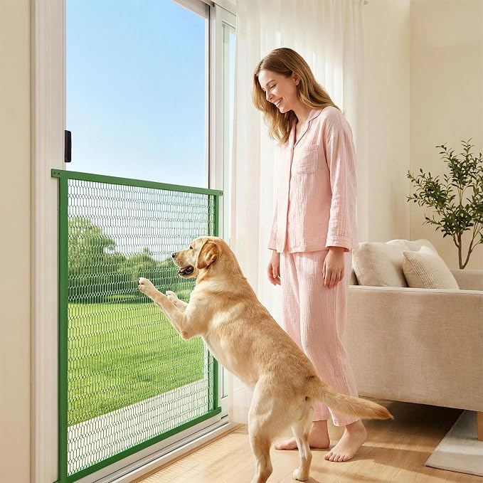 Guardian Steel Pet Grille Screen Door Protector for Dogs Pets Cats Scratch Protector Replacement RV Screen Door Guard Pet Proof Screen Door (Green, 36 Inch) - Image 2