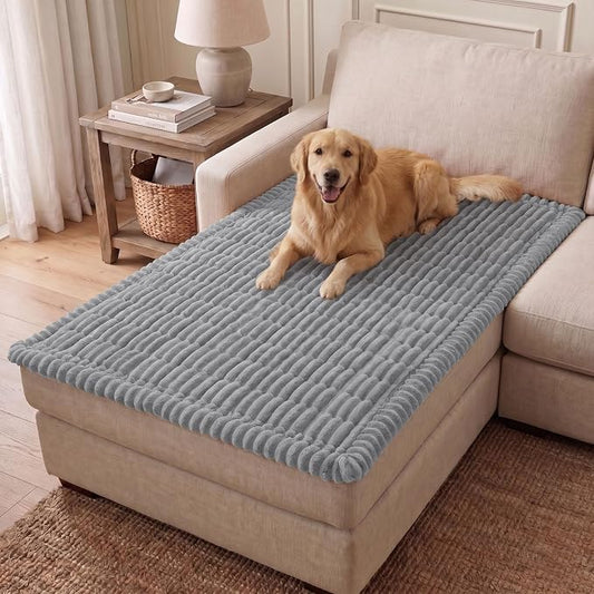 hyha Couch Cover for Dogs, Washable Non Slip Plush Flannel Sofa Protector | Thick Flannel, Silicone Anti-Slip Backing, Pet Hair & Scratch Protection, Fits Sofa & Loveseat (43" x 63") by hyha