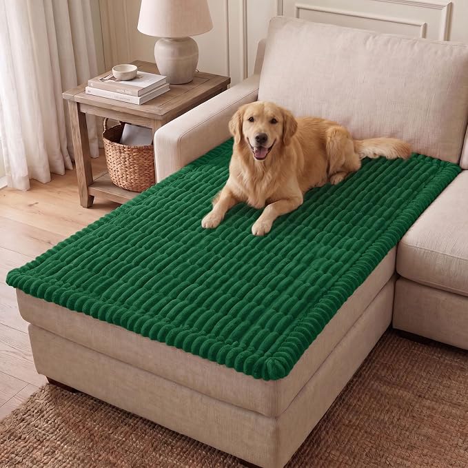 hyha Couch Cover for Dogs, Washable Non Slip Plush Flannel Sofa Protector | Thick Flannel, Silicone Anti-Slip Backing, Pet Hair & Scratch Protection, Fits Sofa & Loveseat (43" x 82.7") by hyha