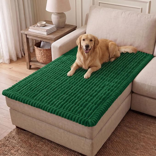 hyha Couch Cover for Dogs, Washable Non Slip Plush Flannel Sofa Protector | Thick Flannel, Silicone Anti-Slip Backing, Pet Hair & Scratch Protection, Fits Sofa & Loveseat (43" x 82.7") by hyha